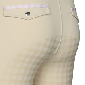 Dapplebay Gingham Essential Full Seat Tights-Tan-L