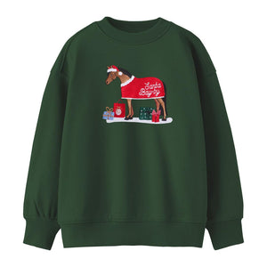 Dapplebay Kid's Santa Bay-by Sweatshirt-Evergreen-4-5