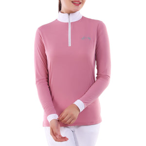 Equine Couture Ladies IceFill Sun Shirt-Foxglove Pink-M