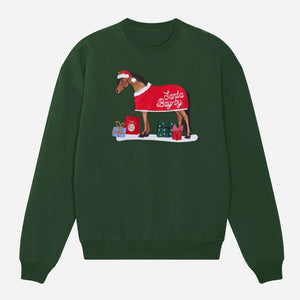 Dapplebay Santa Bay-by Crewneck Sweatshirt-Green-XS