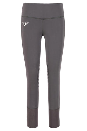TuffRider Children's Athena EquiCool Riding Tights - Charcoal/Orange - X-Small
