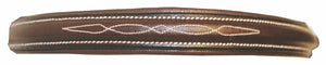 Henri de Rivel Advantage Horse Fancy Raised Padded Bridle With Laced Reins - Havana - Horse