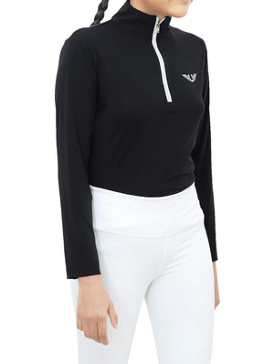 TuffRider Kirby Icefill Children Sun Shirt-Black-L