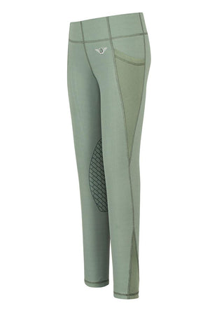 TuffRider Children's Minerva EquiCool Tights - Duck Green - Medium