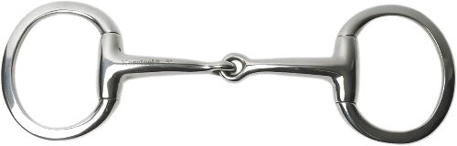 Korsteel Stainless Steel Medium Weight Solid Mouth Eggbutt Snaffle Bit