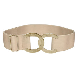 Dapplebay Horse Shoe Belt- Diamond-Black/Rose Gold-One Size