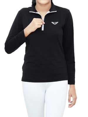 TuffRider Kirby Icefill Children Sun Shirt-Black-L
