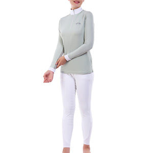 Equine Couture Ladies IceFill Sun Shirt-Aqua Grey-M