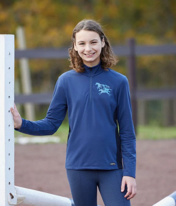 Kerrits Kids In Stride Quarter Zip Fleece Tech Top CLOSEOUT
