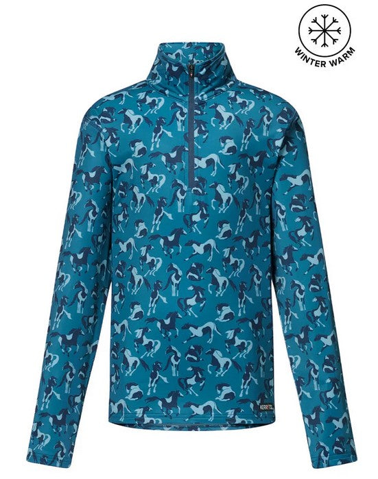 Kerrits Kids On Course Quarter Zip Fleece Tech Top CLOSEOUT
