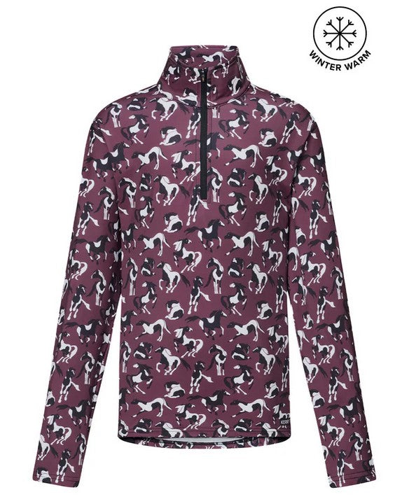 Kerrits Kids On Course Quarter Zip Fleece Tech Top CLOSEOUT