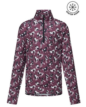 Kerrits Kids On Course Quarter Zip Fleece Tech Top CLOSEOUT