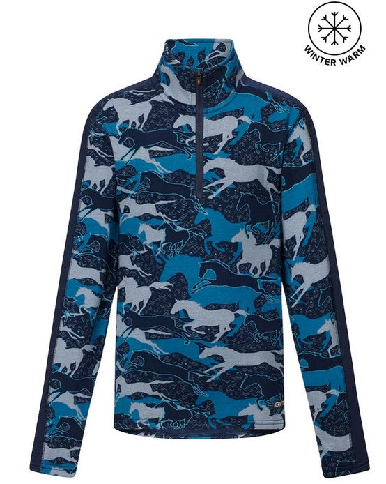 Kerrits KidsPlush Printed Fleece Half Zip Top CLOSEOUT