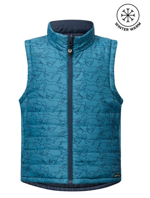Kerrits Kids Round Up Reversible Quilted Riding Vest CLOSEOUT