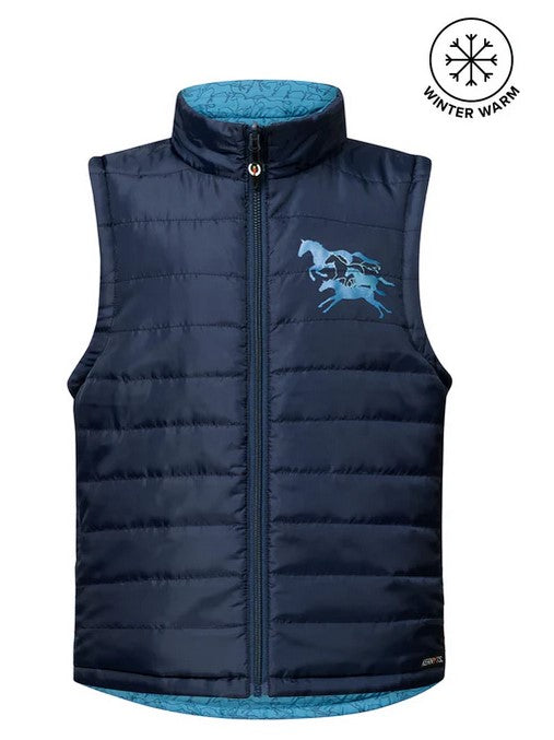 Kerrits Kids Round Up Reversible Quilted Riding Vest CLOSEOUT
