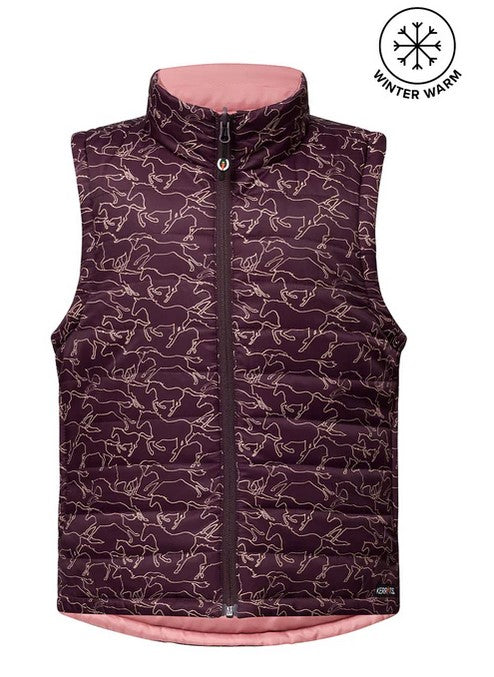 Kerrits Kids Round Up Reversible Quilted Riding Vest CLOSEOUT