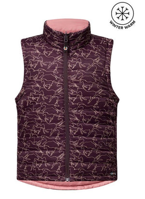 Kerrits Kids Round Up Reversible Quilted Riding Vest CLOSEOUT