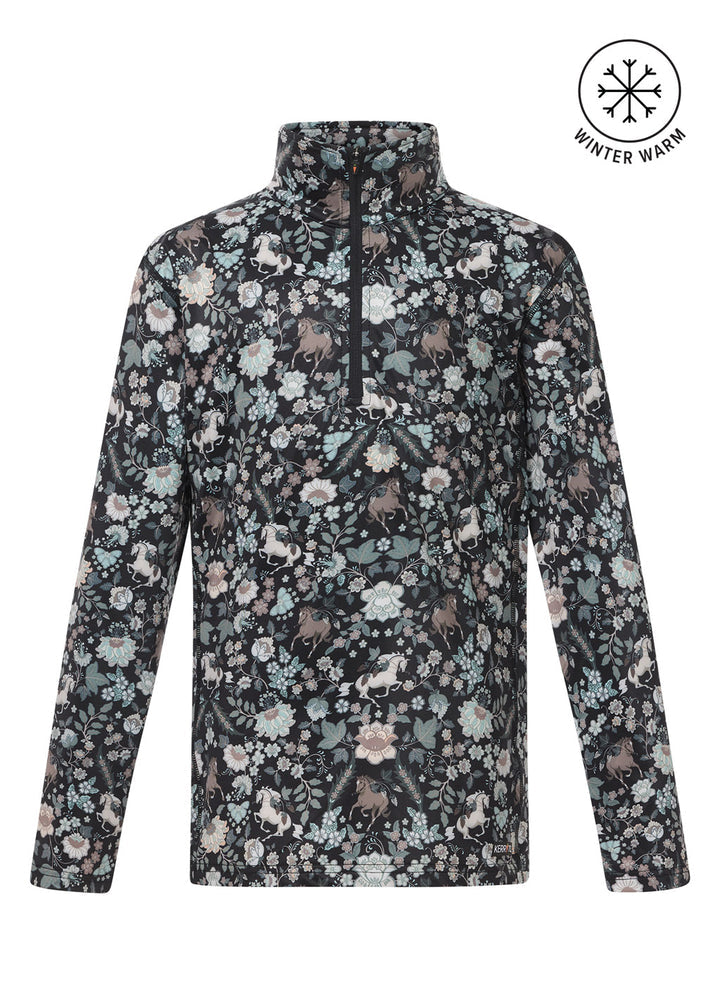 Kerrits Quarter Zip Fleece Tech Top-Print