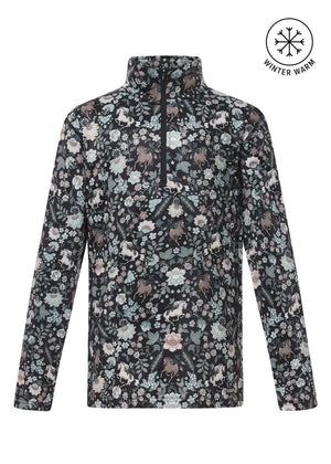 Kerrits Quarter Zip Fleece Tech Top-Print