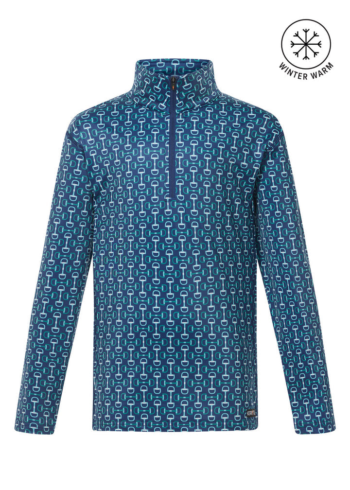 Kerrits Quarter Zip Fleece Tech Top-Print