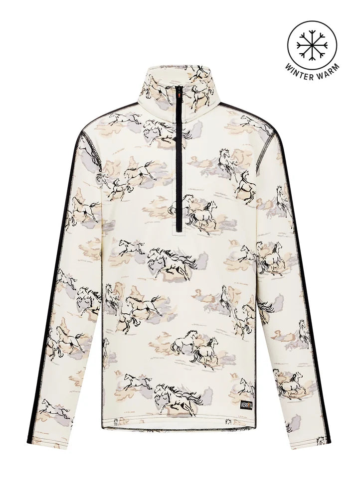 Kerrits Kids Soft Haven Plush Fleece Half Zip Top - The Carousel Horse