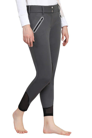 TUFFRIDER LADIES YETI SOFT SHELL KNEE PATCH BREECHES - Charcoal - 36