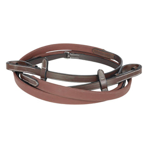 Henri de Rivel GripX Extreme Rubber Reins 5/8" width 54" length-Australian Nut-Horse