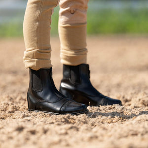 TuffRider Children's Starter Front Zip Paddock Boots - Black - 10
