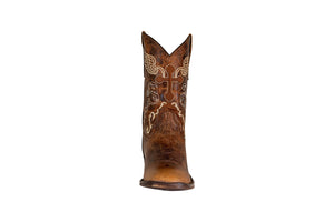TuffRider Children's Sequoia Square Toe Western Boot- Brown- 1C