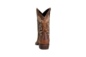 TuffRider Children's Sequoia Square Toe Western Boot- Brown- 1C