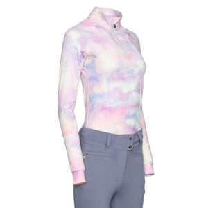 Dapplebay Lavender Haze 1/4 Zip Light Riding Top-Lavender-S