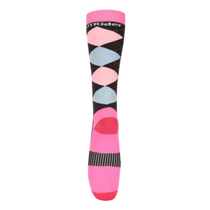 TUFFRIDER NEON WINTER ARGYLE SOCKS - Neon Pink