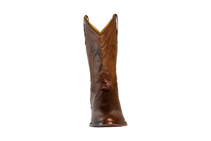 TuffRider Men's Hayden Wide Round Toe Western Boot- Brown- 10