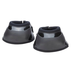Shires Arma Hard Over Reach Boots - Durable Hard Shell Impact Protection Bell Boots for Hooves and Heels Black/Full