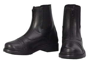 TuffRider Children's Starter Front Zip Paddock Boots - Black - 10