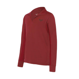 TuffRider Children'S Taylor Long Sleeve Polo - Wine - L