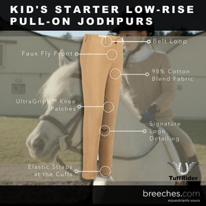 TuffRider Children's Cotton Schooler Jodhpurs - Navy - 16