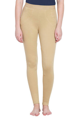 TuffRider Ladies Cotton Schoolers Riding Tights - Light Tan - 28
