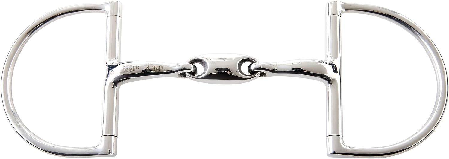 Korsteel JP Stainless Steel Oval Link Hunter Dee Ring Snaffle Bit