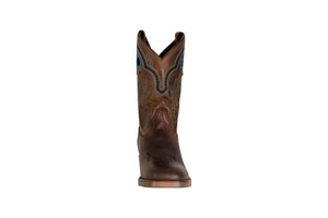 TuffRider Toddler's Rushmore Square Toe Western Boot- Brown- 5T