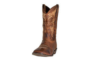TuffRider Men's Lamar Wide Square Toe Western Boot- Brown- 8