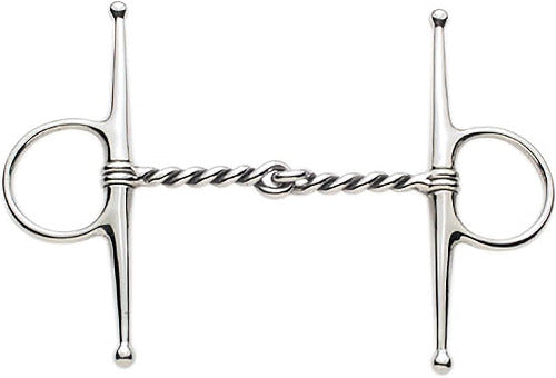 Korsteel Stainless Steel Twisted Wire Full Cheek Snaffle Bit - The Carousel Horse 