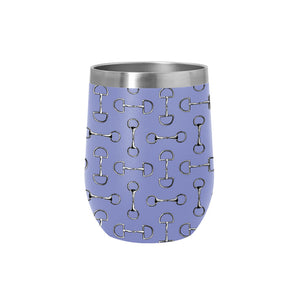 AWST Int'l 12 oz Stainless Steel Wine Tumbler-Lila Vintage Snaffle Bit