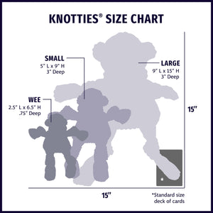 HuggleHounds - Dottie Cow Knottie® Plush Dog Toy: Large