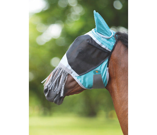 Shires Deluxe Fly Mask with Nose Fringe