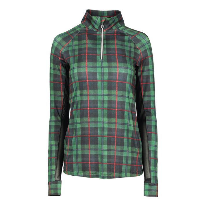 Dapplebay Holiday Plaid 1/4 Zip Light Riding Top