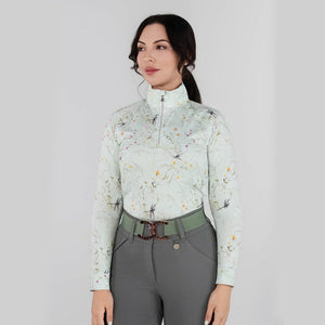 Dapplebay Dragonfly Meadow 1/4 Zip Riding Top - Long Sleeve