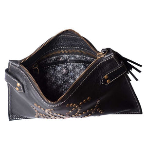 Cavalier Leather clutch - Black Leather