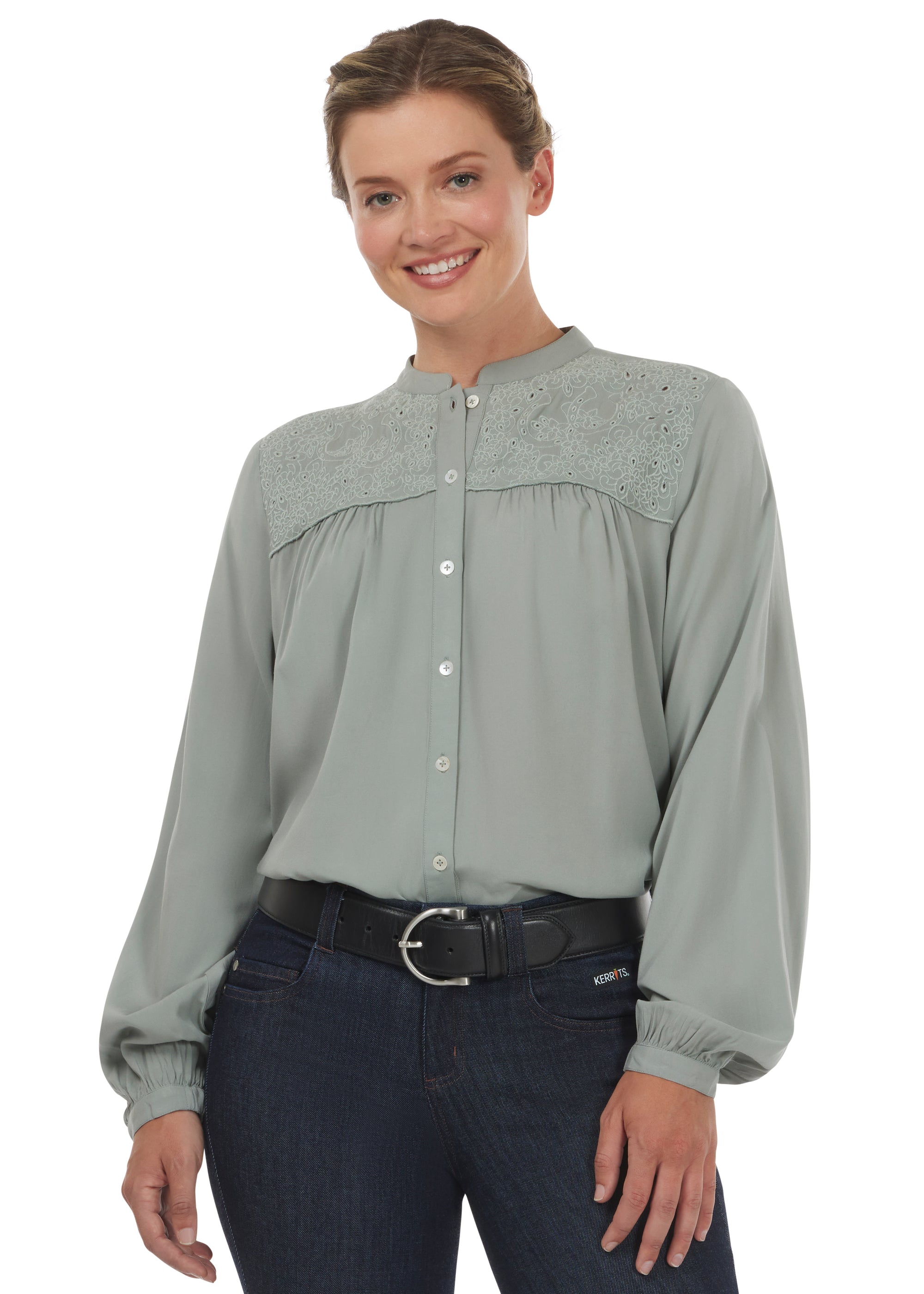 Kerrits Hollyhocks & Horseshoes Blouse