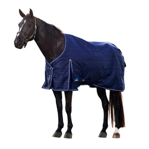 WEATHERBEETA COMFITEC PRELIM TURNOUT 100G NAVY EMBOSSED PLAID 51"
